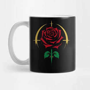 Classic Beauty: Gothic Red Rose Mug